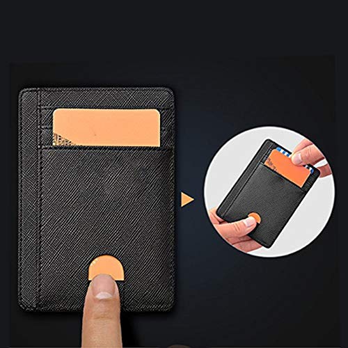 Cartera Delgada RFID Bloqueo Minimalista Titular de la Tarjeta para Crédito Tarjetero Carteras de Cuero Regalo Hombres Mujeres Slim Wallet RFID Blocking Minimalist Credit Card Holder Leather Wallets