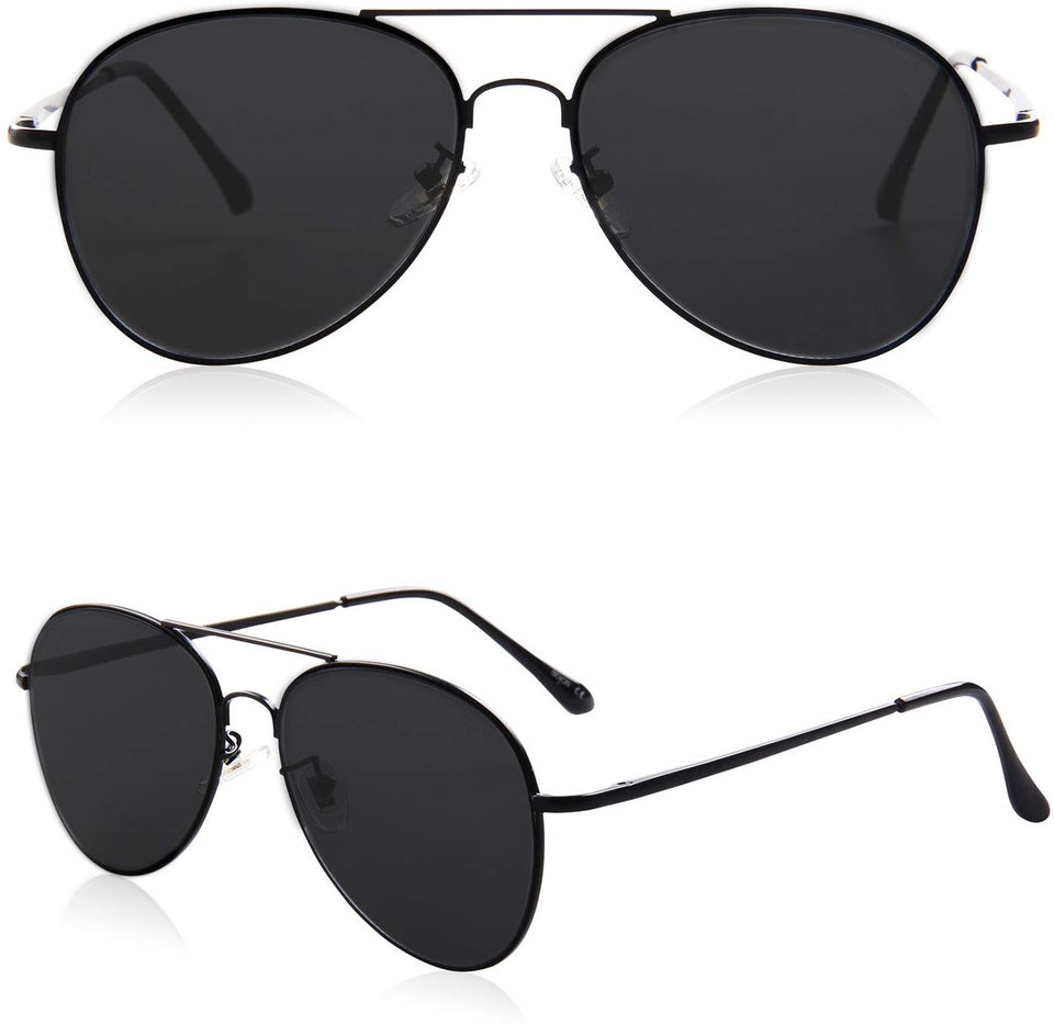 Sojos Gafas De Sol Aviador Clásico Unisex Marco Metal Lente Espejo Doble Puente SJ1030