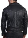 Chicago Super Fashions Cafe Racer - Chamarra de Piel Envejecida para Moto