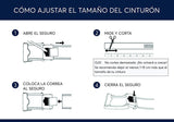 SIGLO® Cinturón para Hombres de Piel con Hebilla Automática y Diseño sin Agujeros, Tamaños 30-44