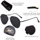 Sojos Gafas De Sol Aviador Clásico Unisex Marco Metal Lente Espejo Doble Puente SJ1030