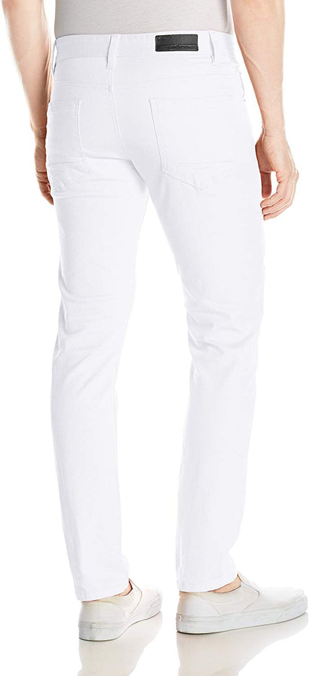 WT02 Pantalones elásticos de Sarga de Color básico para Hombre