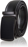 SIGLO® Cinturón para Hombres de Piel con Hebilla Automática y Diseño sin Agujeros, Tamaños 30-44