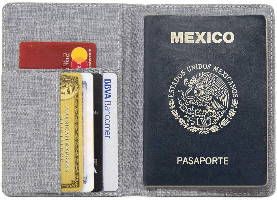 Vedicci Porta Pasaporte para Viaje de Tela. Cartera para pasaporte de viaje. Funda con Compartimentos para Pasaporte, Visa y Tarjetas. Passport Holder. Medidas 9 X 14.cms. Passport Holder.