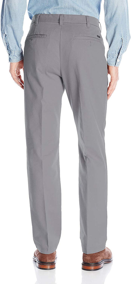 IZOD pantalón Chino de Corte Recto con Frente Plano para Hombre
