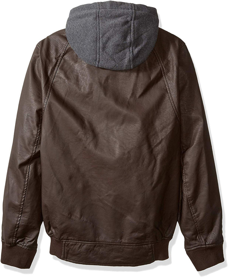 Urban Republic - Chamarra de Piel sintética para Hombre