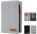 Vedicci Porta Pasaporte para Viaje de Tela. Cartera para pasaporte de viaje. Funda con Compartimentos para Pasaporte, Visa y Tarjetas. Passport Holder. Medidas 9 X 14.cms. Passport Holder.
