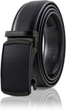 SIGLO® Cinturón para Hombres de Piel con Hebilla Automática y Diseño sin Agujeros, Tamaños 30-44