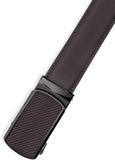 SIGLO® Cinturón para Hombres de Piel con Hebilla Automática y Diseño sin Agujeros, Tamaños 30-44