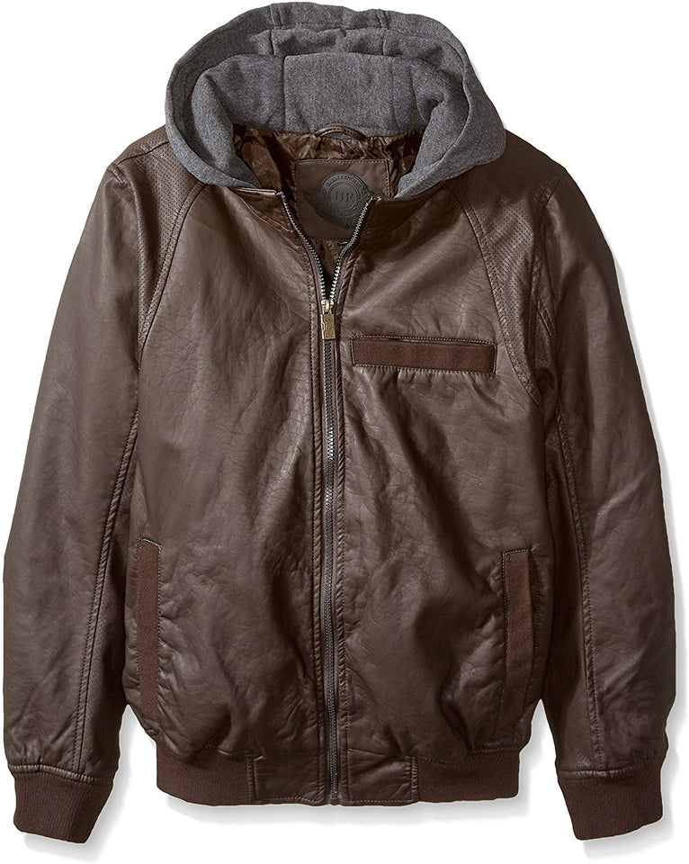 Urban Republic - Chamarra de Piel sintética para Hombre