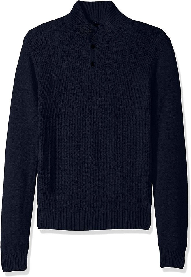 Perry Ellis - Suéter de Cuello Alto con Textura sólida para Hombre