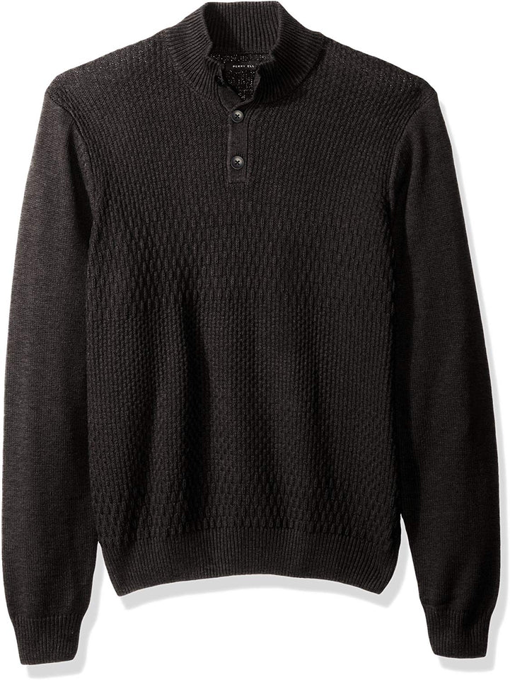 Perry Ellis - Suéter de Cuello Alto con Textura sólida para Hombre
