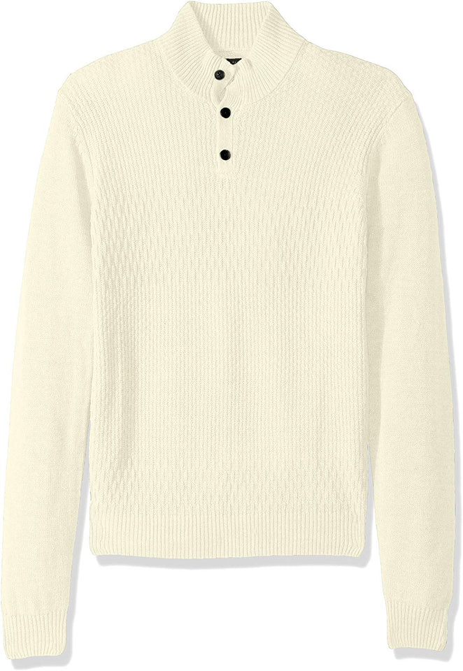 Perry Ellis - Suéter de Cuello Alto con Textura sólida para Hombre
