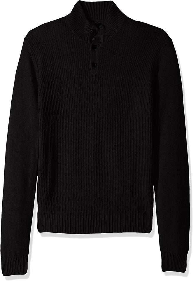 Perry Ellis - Suéter de Cuello Alto con Textura sólida para Hombre
