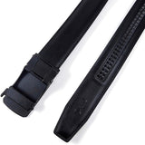 SIGLO® Cinturón para Hombres de Piel con Hebilla Automática y Diseño sin Agujeros, Tamaños 30-44